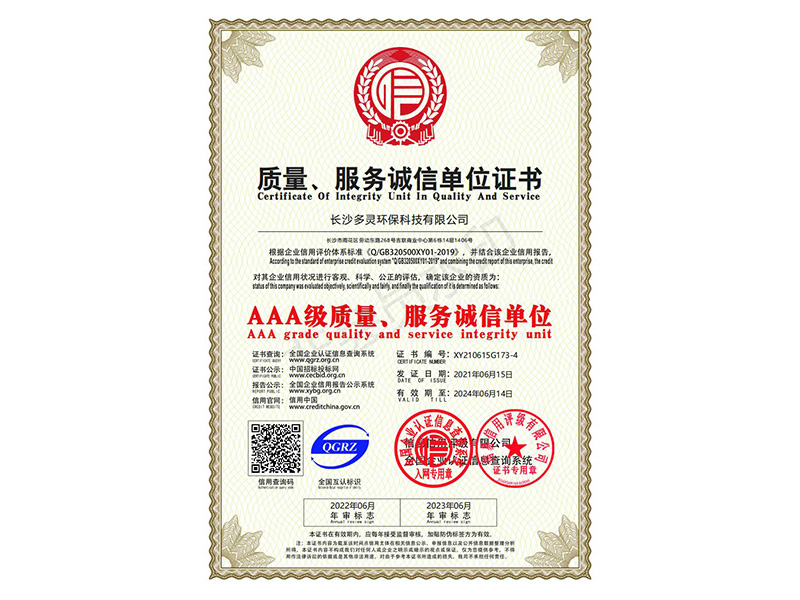 質(zhì)量、服務(wù)誠信單位